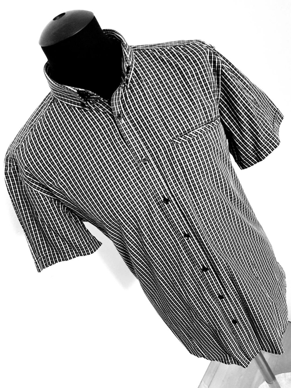 Kurzarmhemd  Angelo Litirco-Modisches Karomuster fein Gr. -XL- TOP 