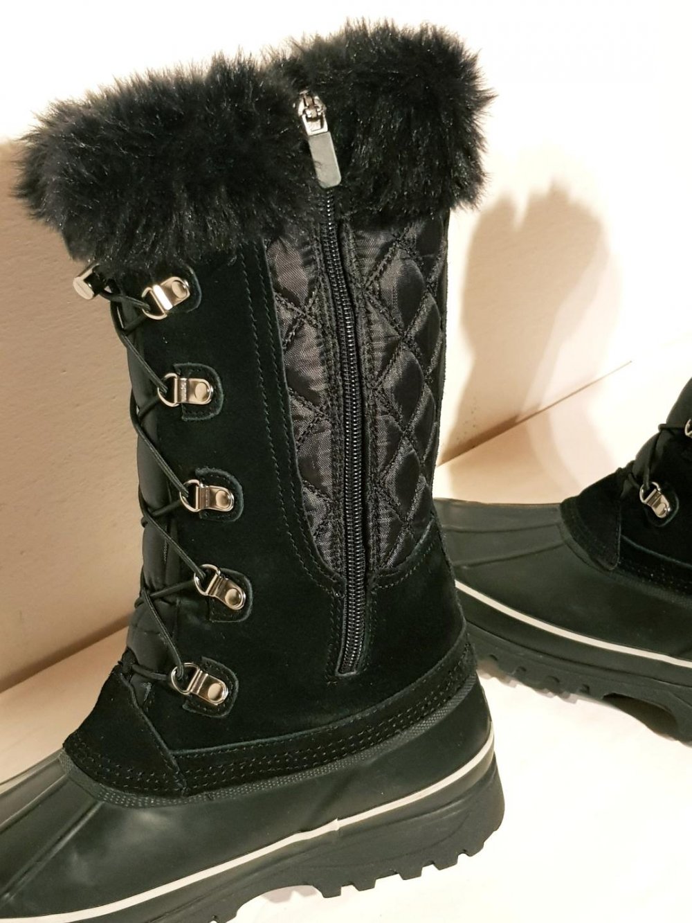 Damen Winterstiefel von Lands’ End -schwarz gefüttert Gr. 41 TOP