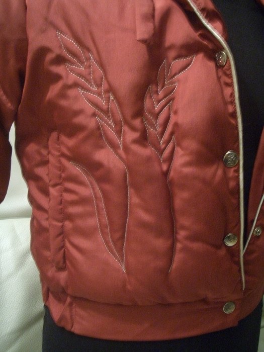 Jacke teils-gesteppt kaminrot Gr.M 48