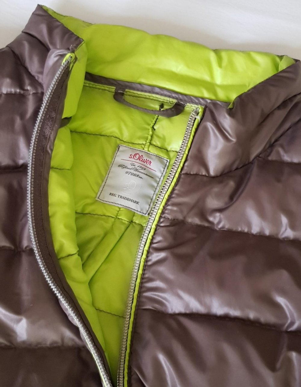 Steppjacke Damen Fa. s. Oliver braun-Pinkgrün, Gr. M Top-Zustand