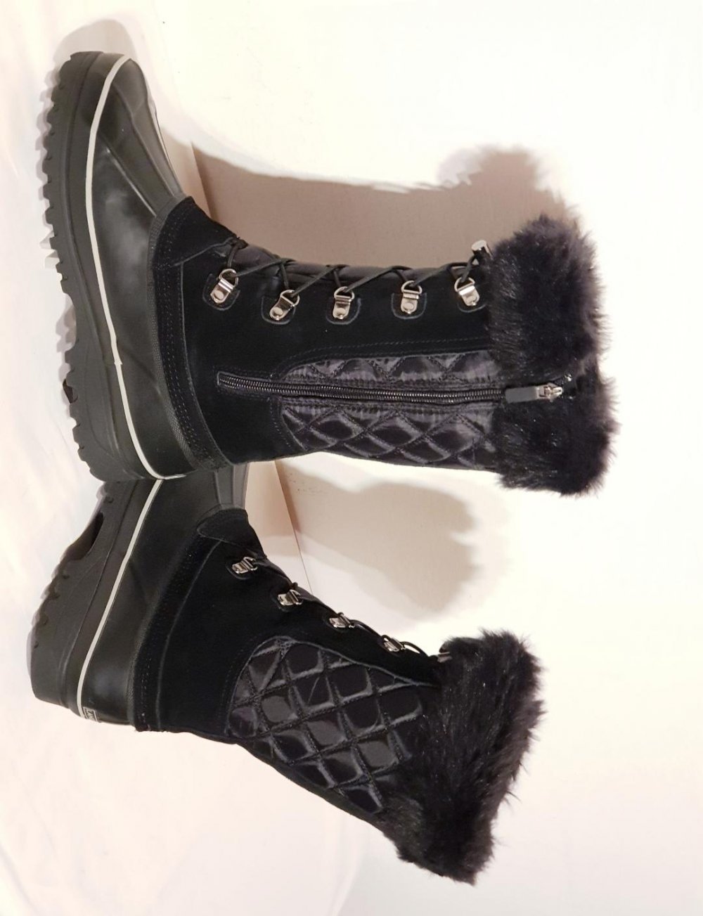 Damen Winterstiefel von Lands’ End -schwarz gefüttert Gr. 41 TOP