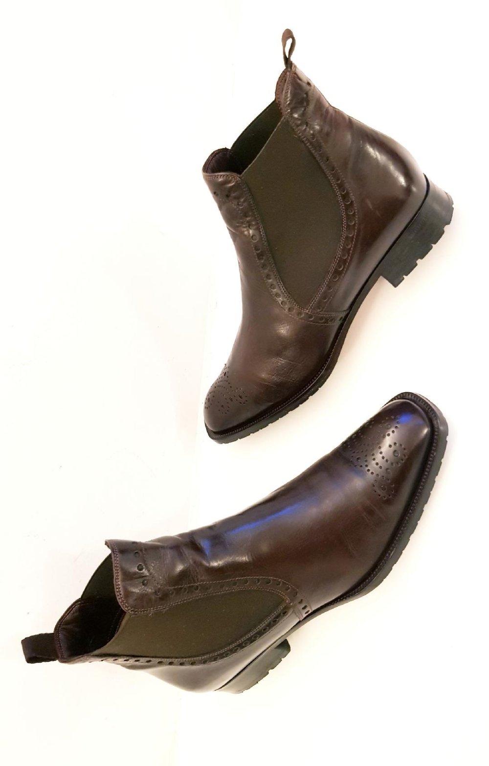 Boots Stiefeletten Halbstiefel Leder braun Gr. 37,5 