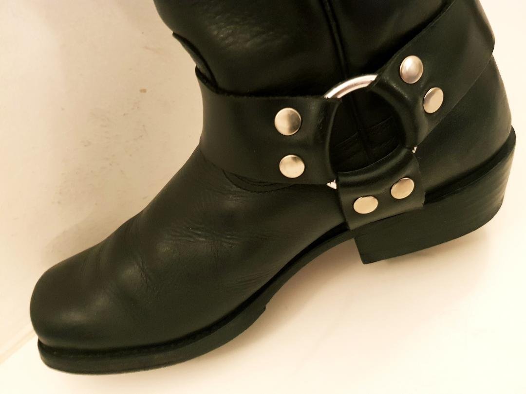 Sancho Abarca 541 Biker Boots Pull Negro - schwarz Gr. 39-40 TOP