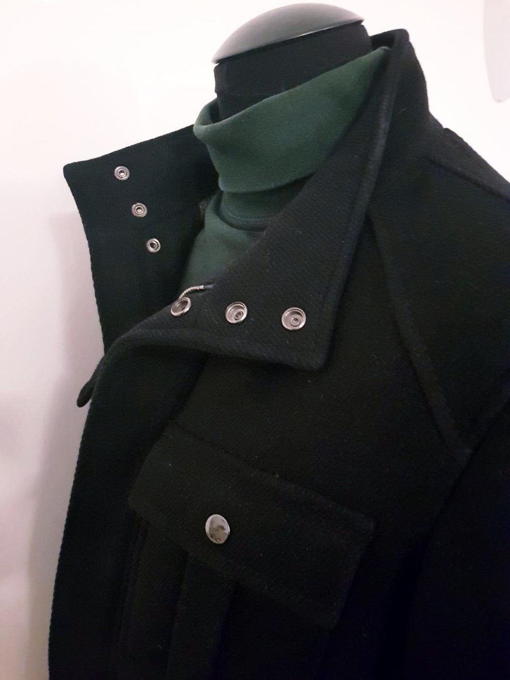 Mantel Herrenjacke Fa. ZARA Man in schwarz Gr.42 XL Top-Zustand