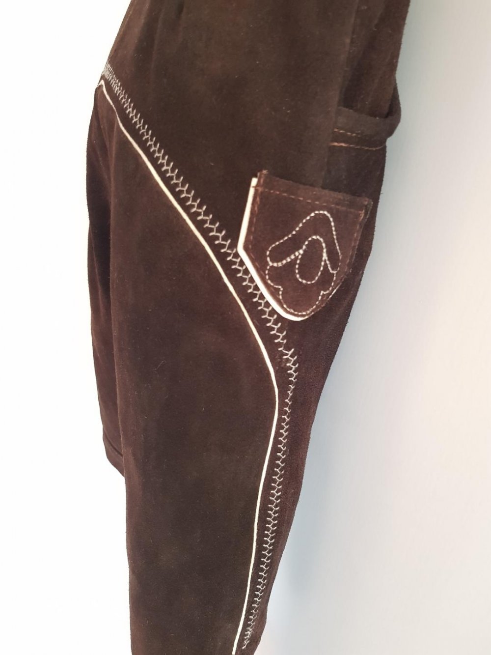 Kniebundlederhose Kinder Kniebundhose m. Stegträger Gr. 110 echt-Leder