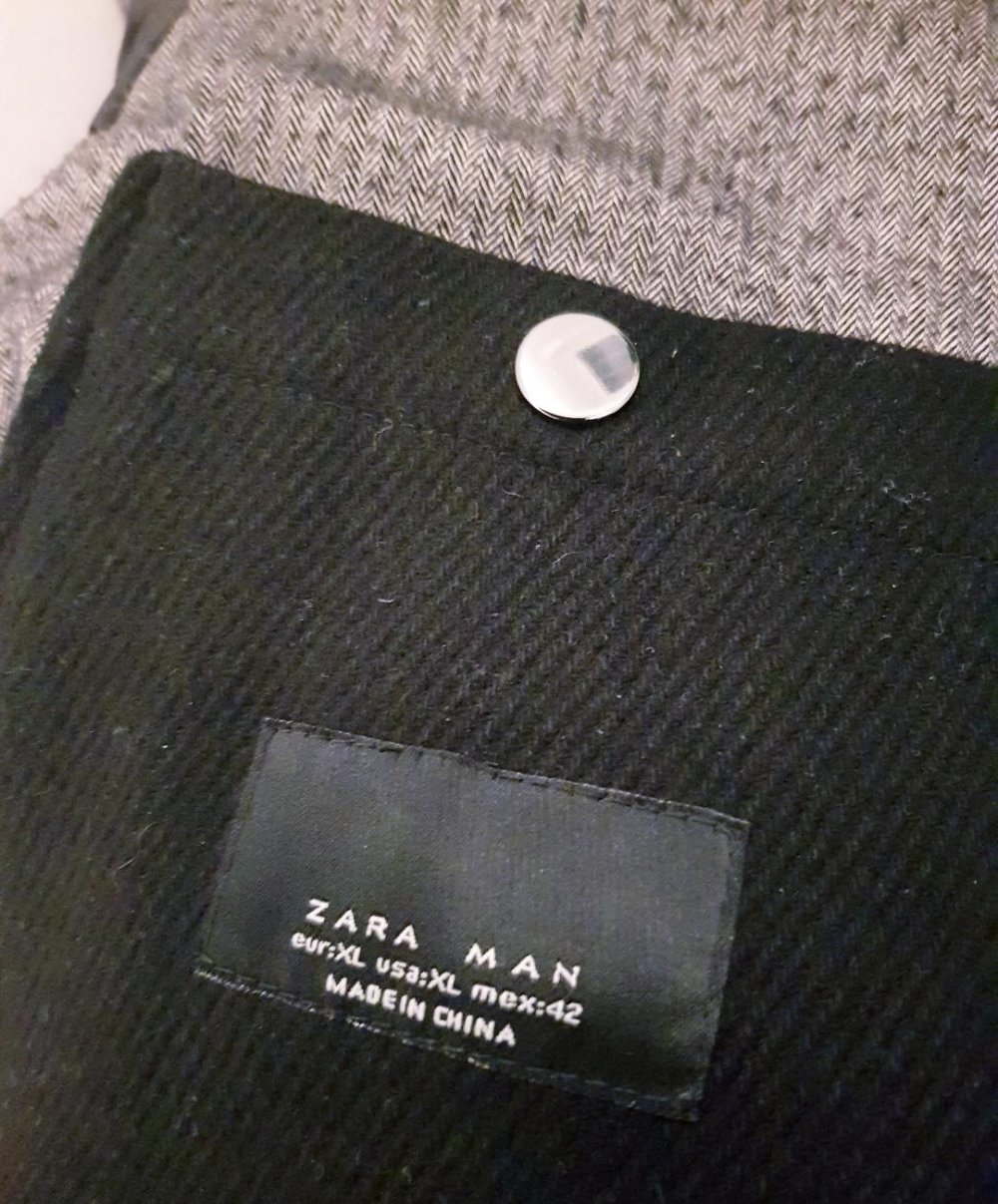 Mantel Herrenjacke Fa. ZARA Man in schwarz Gr.42 XL Top-Zustand
