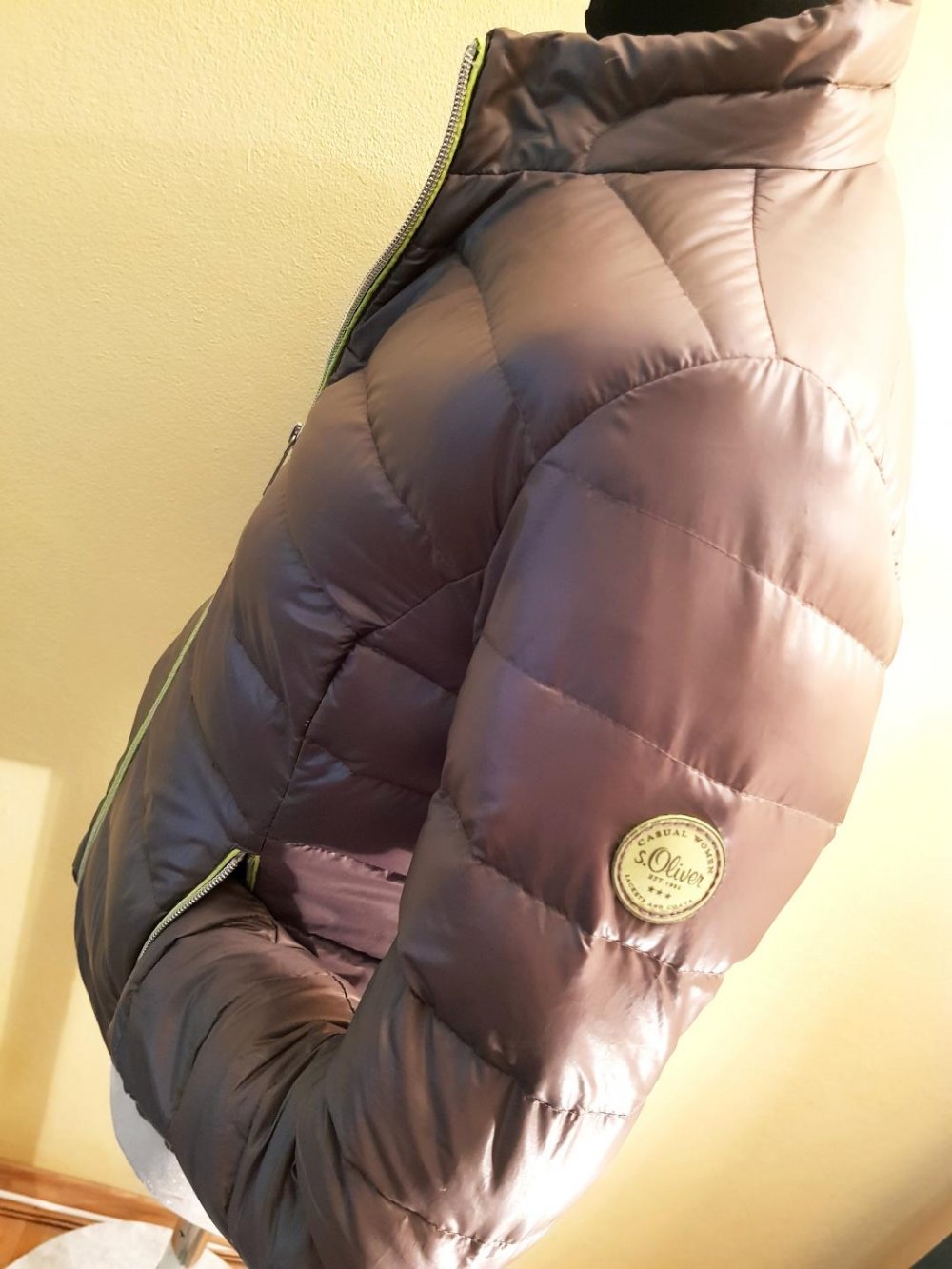 Steppjacke Damen Fa. s. Oliver braun-Pinkgrün, Gr. M Top-Zustand