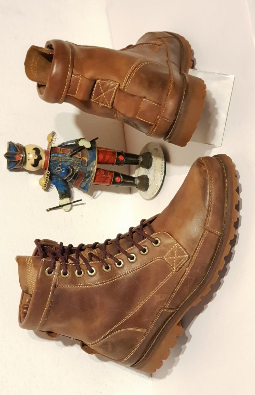 Timberland - Schnürstiefelette braun echt Leder Gr. 44,5 Top 