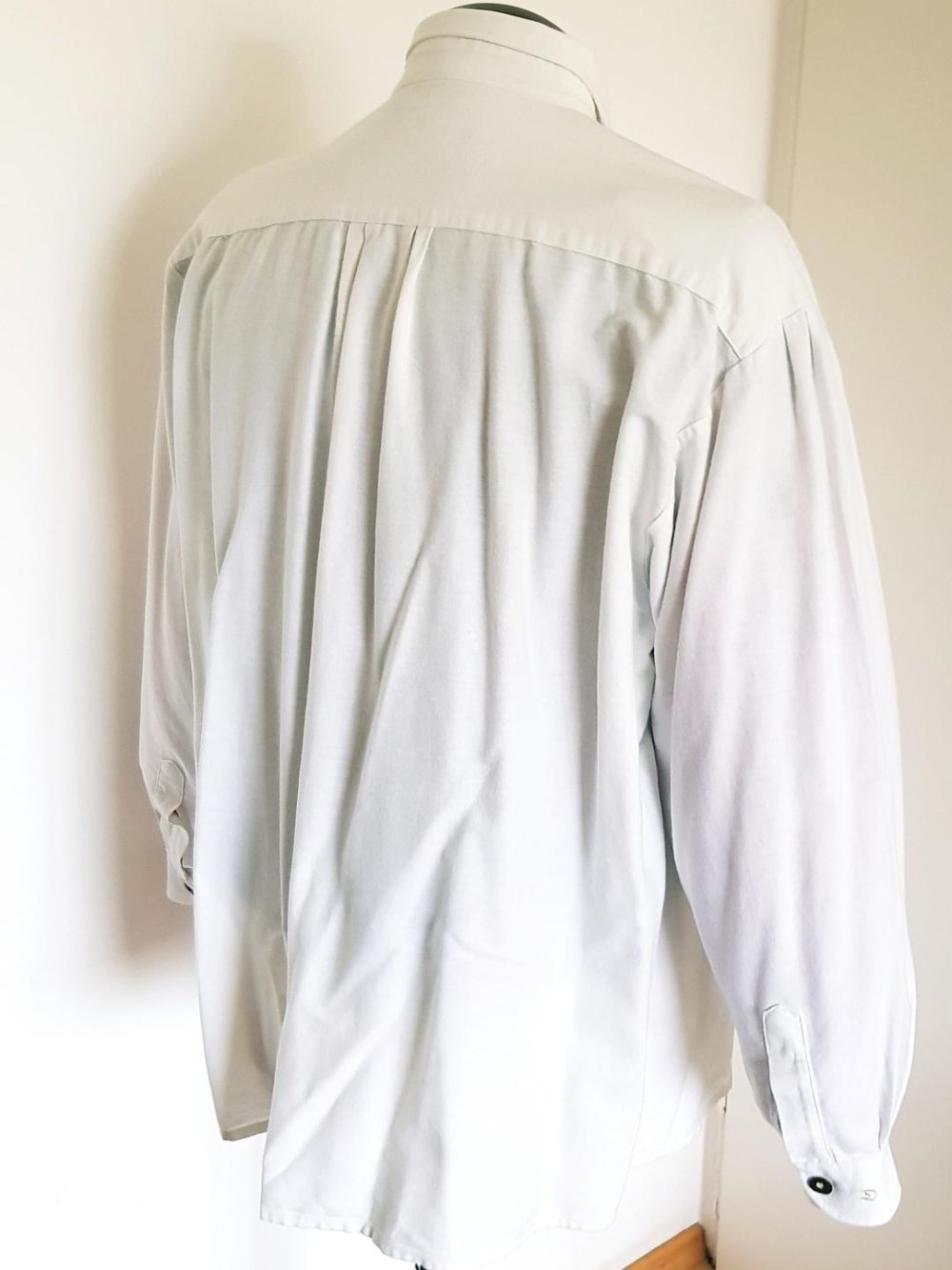 Trachtenhemd Fa. Distler Original weiß Baumwolle m. Stickerei Gr. XL-43/44
