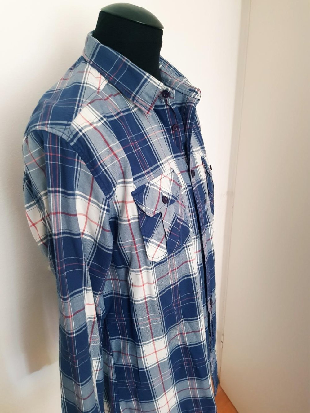 Langarmhemd Jack&Jones -Modisches Karomuster Gr. -XL- TOP