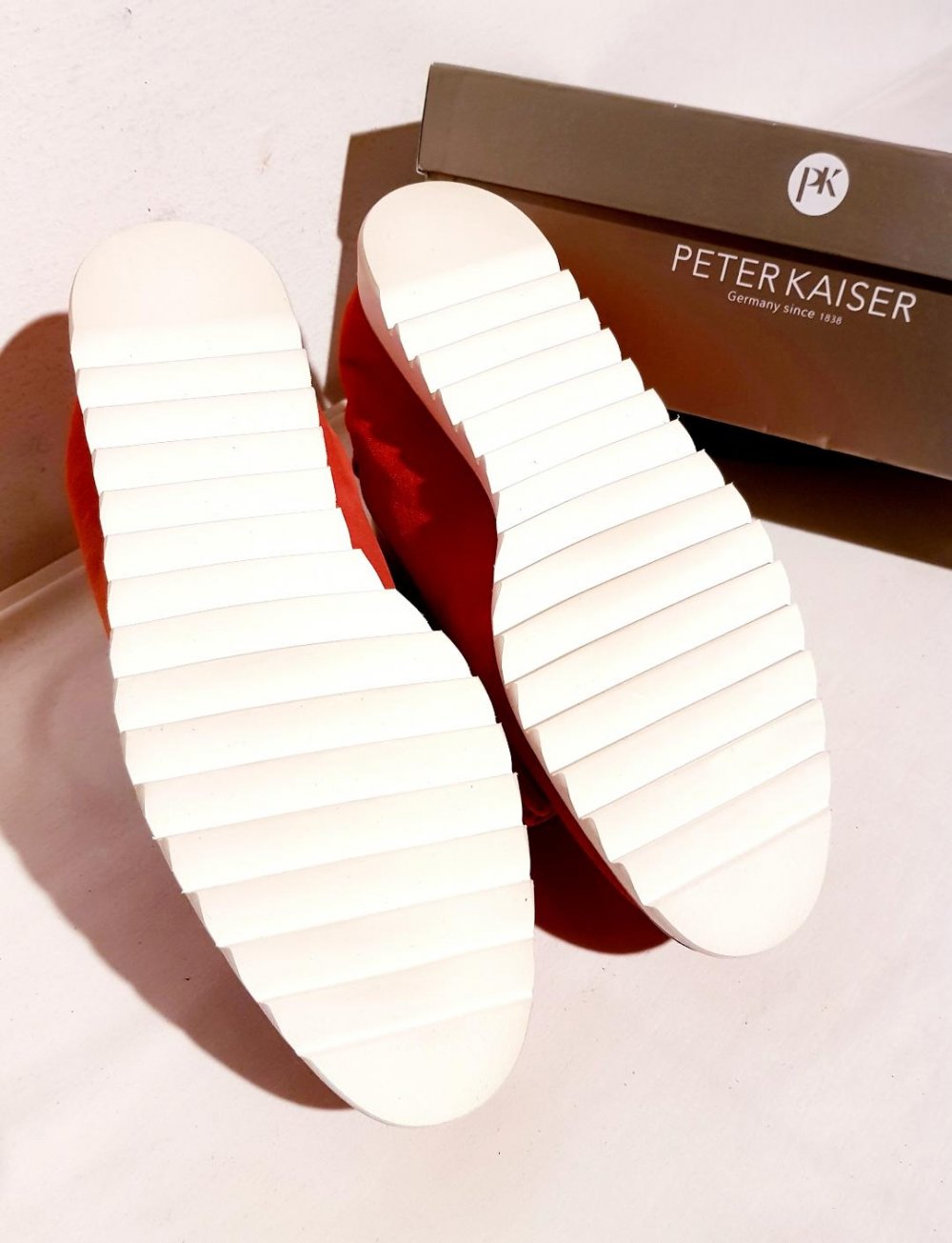 Damenschuhe elegant Wildleder rot mit Schleife Gr 37,5 NEU
