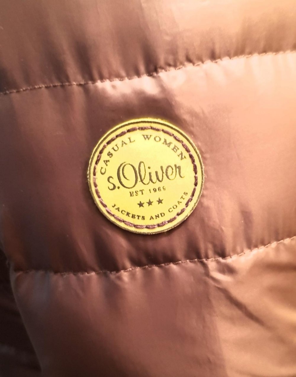 Steppjacke Damen Fa. s. Oliver braun-Pinkgrün, Gr. M Top-Zustand