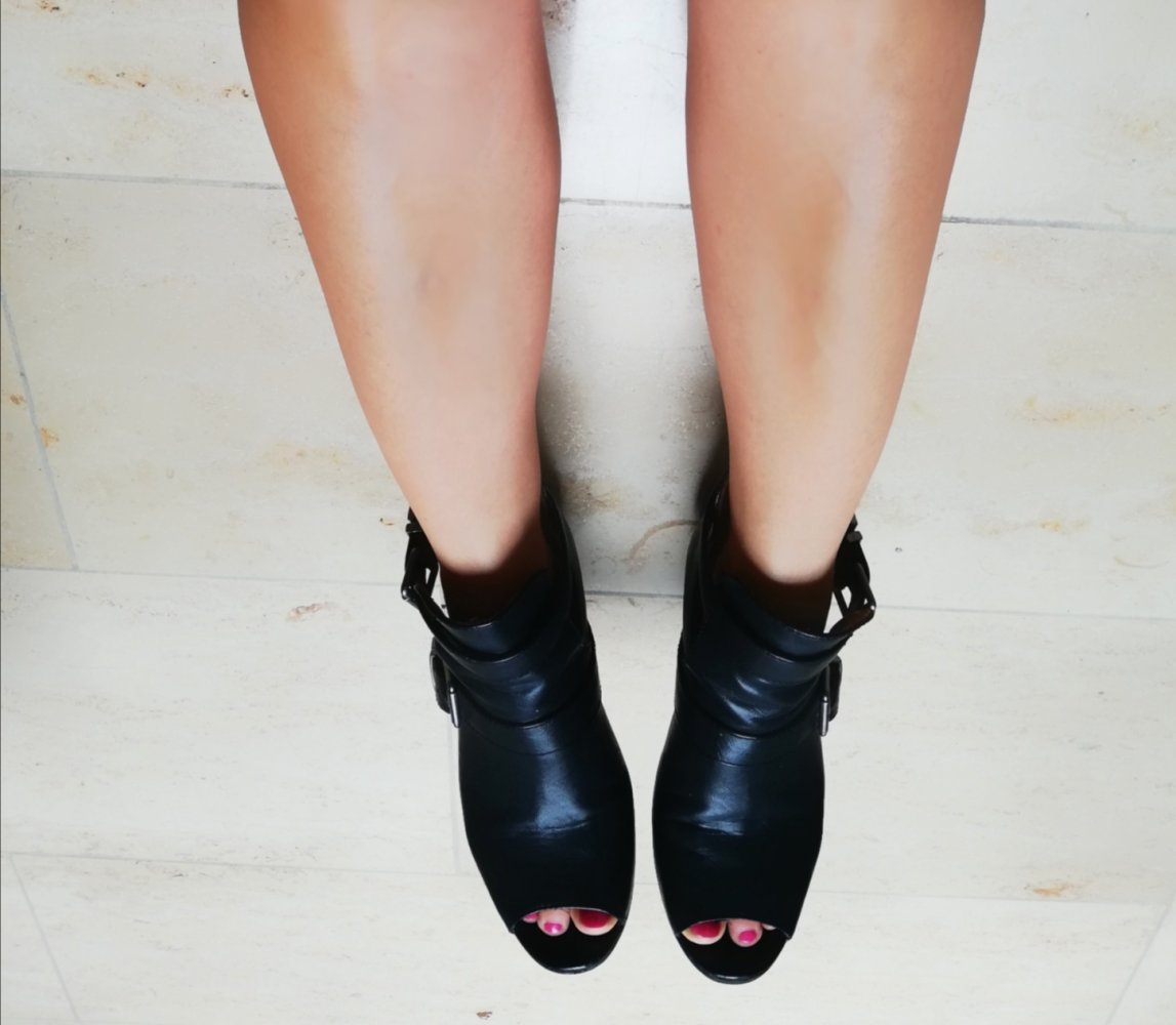 Catwalk Peep Toe Boots Stiefel Stiefelletten 36