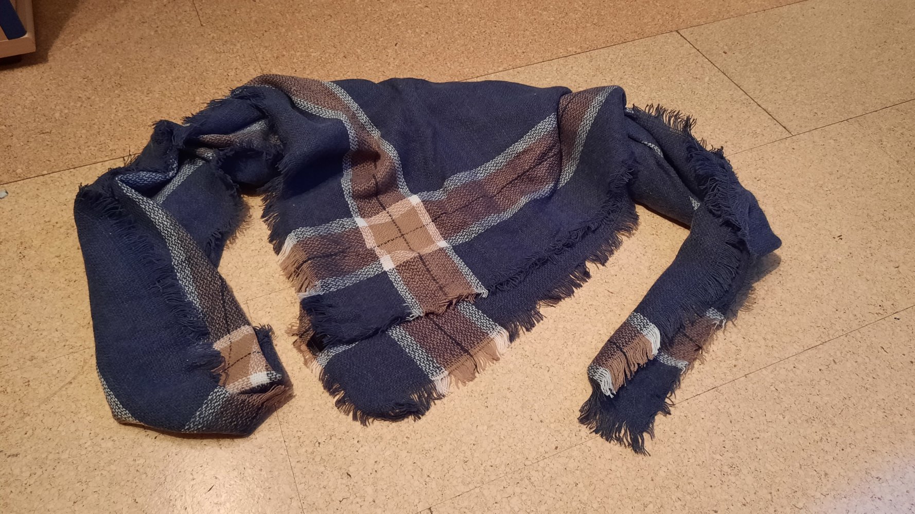 Winterschal, blau