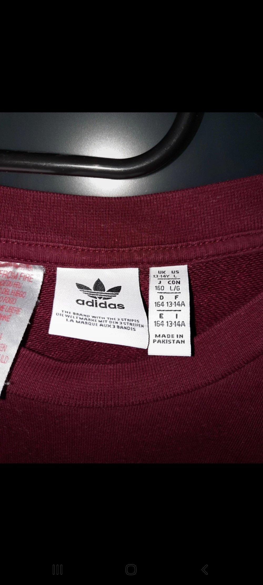 Adidas Pullover burgunder