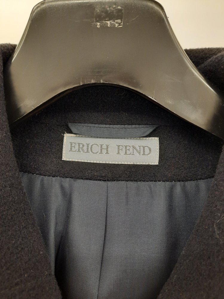 Neuer Mantel von Erich Fend, schwarz Gr. 40