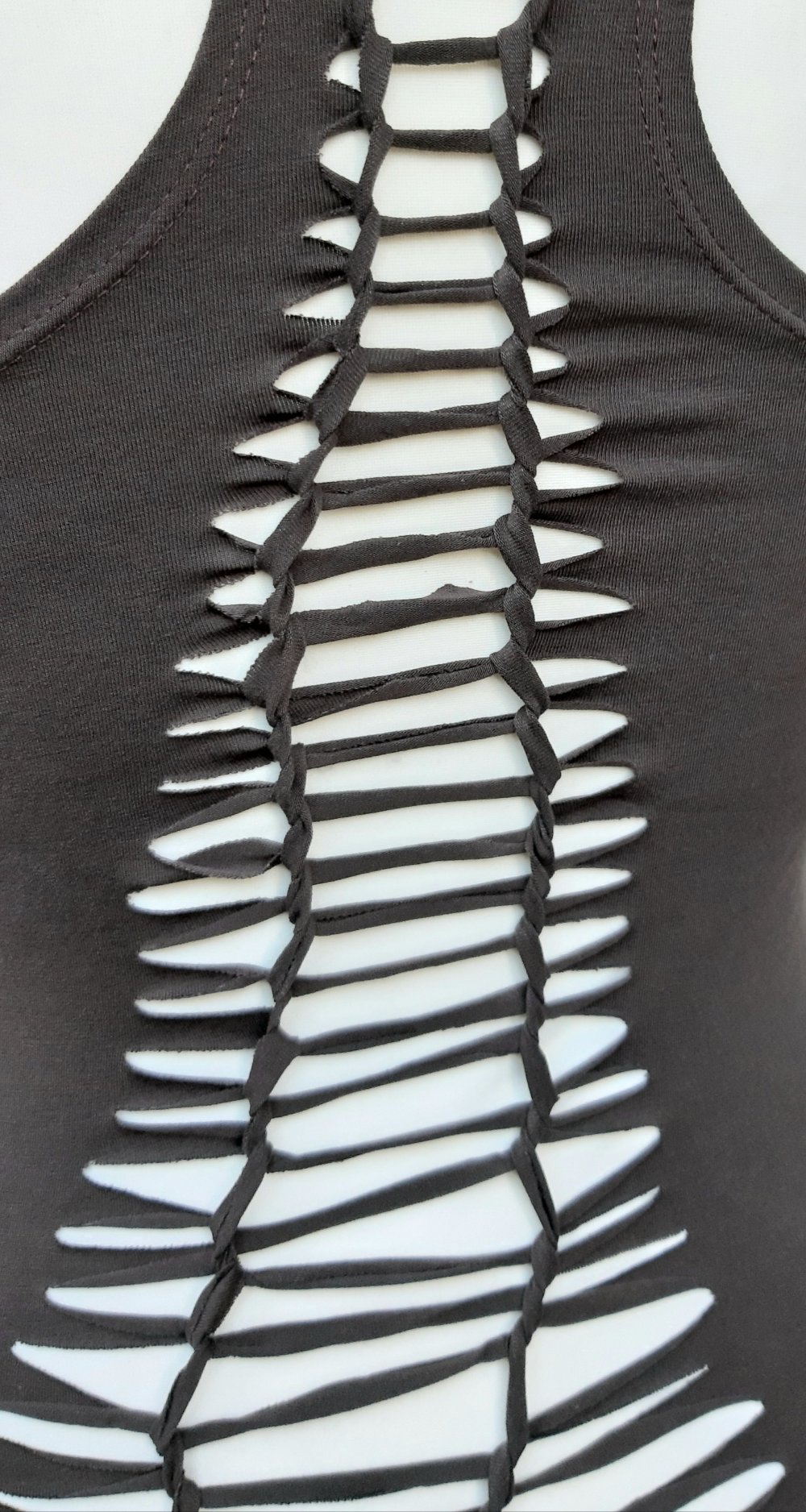 Yogatop yoga yogashirt top #trägertop geflochten braided biobaumwolle dunkelbraun