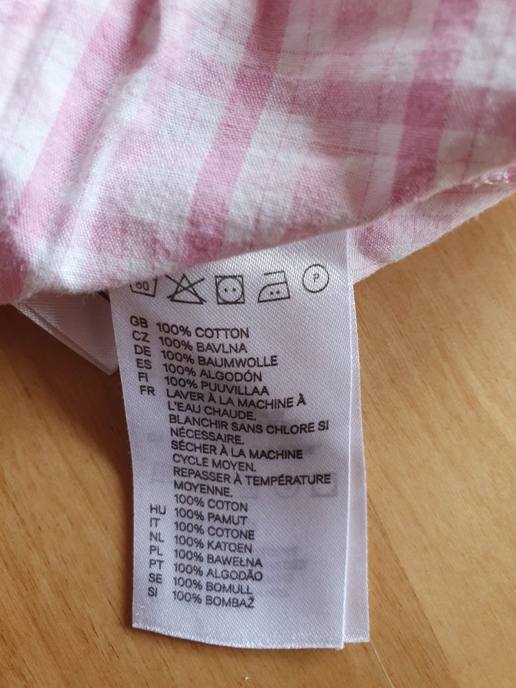 H&M Hello Kitty Mädchen Bluse kurzarm rosa / weiß - Größe 98