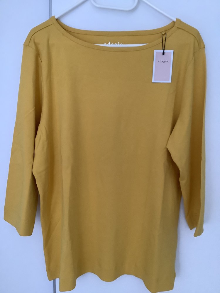 Adagio Pullover, Rundhals, 3/4 Arm, uni