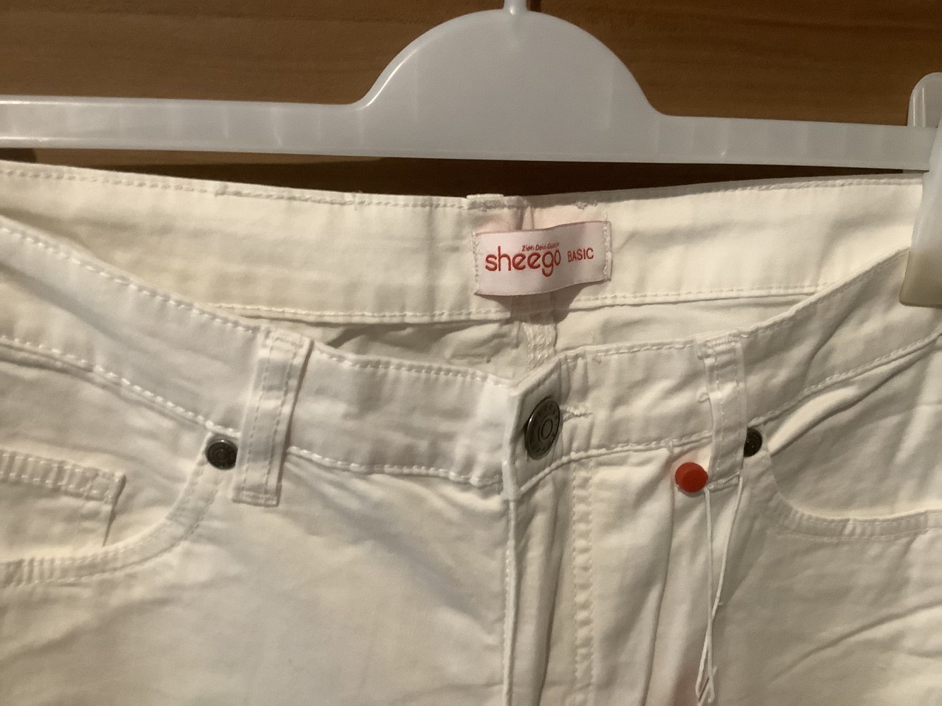 Sheego Bootcuthose Elastische Twill-Qualität Gr. 44 neu weiss