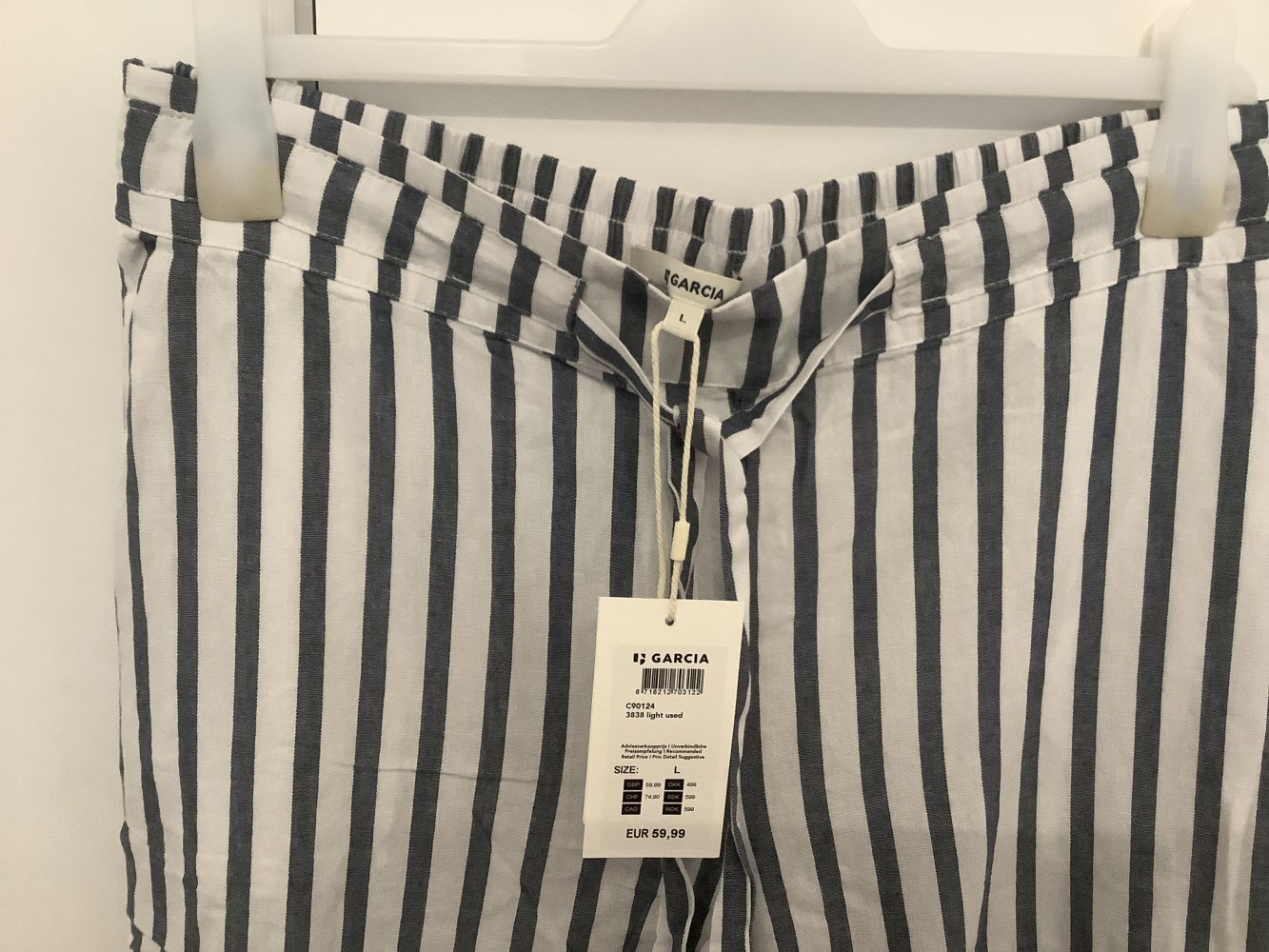 Garcia Damen Hose Gr. L neu weiss-marine 