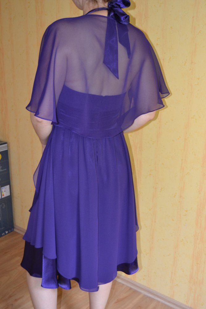 Knielanges Lila Cockailkleid