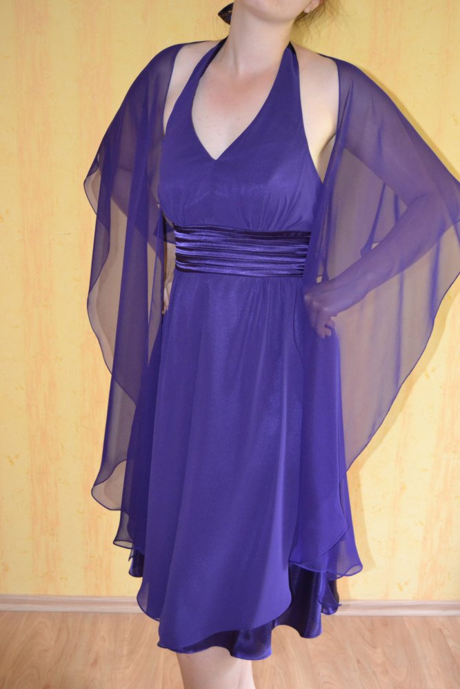 Knielanges Lila Cockailkleid