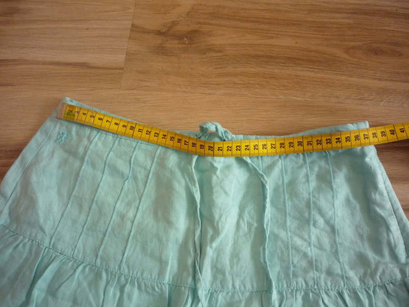 edc by Esprit - eleganter Minirock zum Binden - Gr. 32 - Türkis