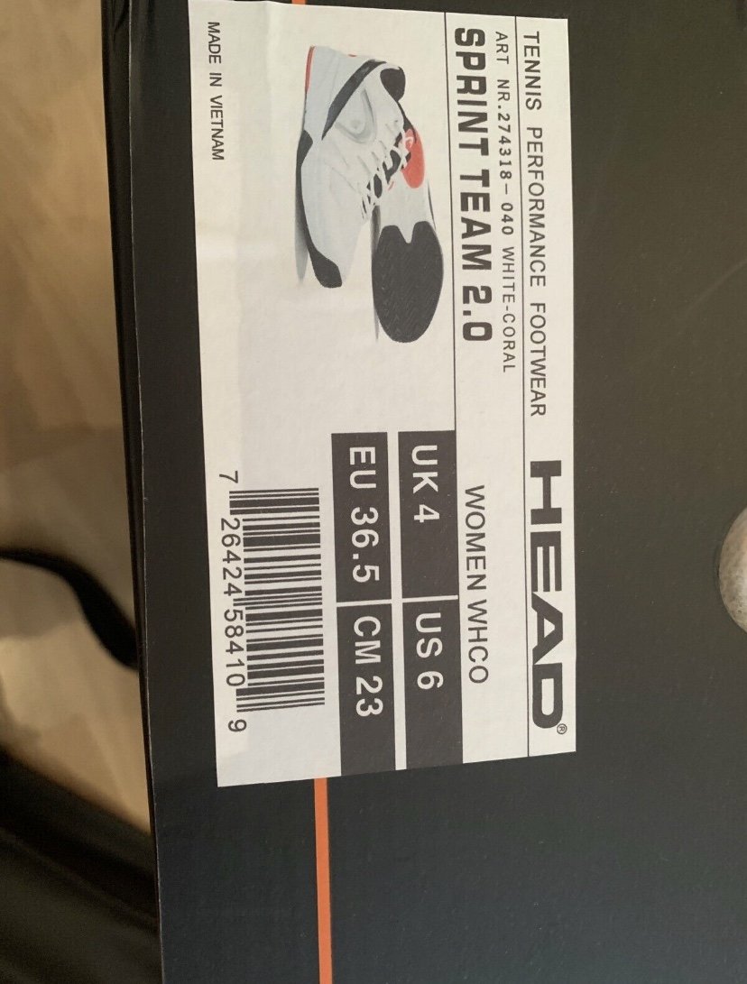 Head Tennis Schuhe NEU 36,5