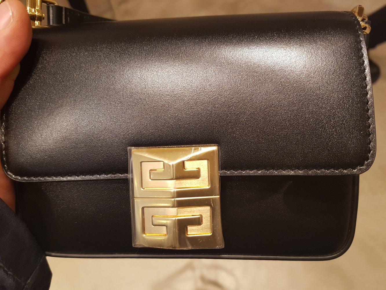GIVENCHY 4G Small Handtasche 100% kalbsleder, schwarz