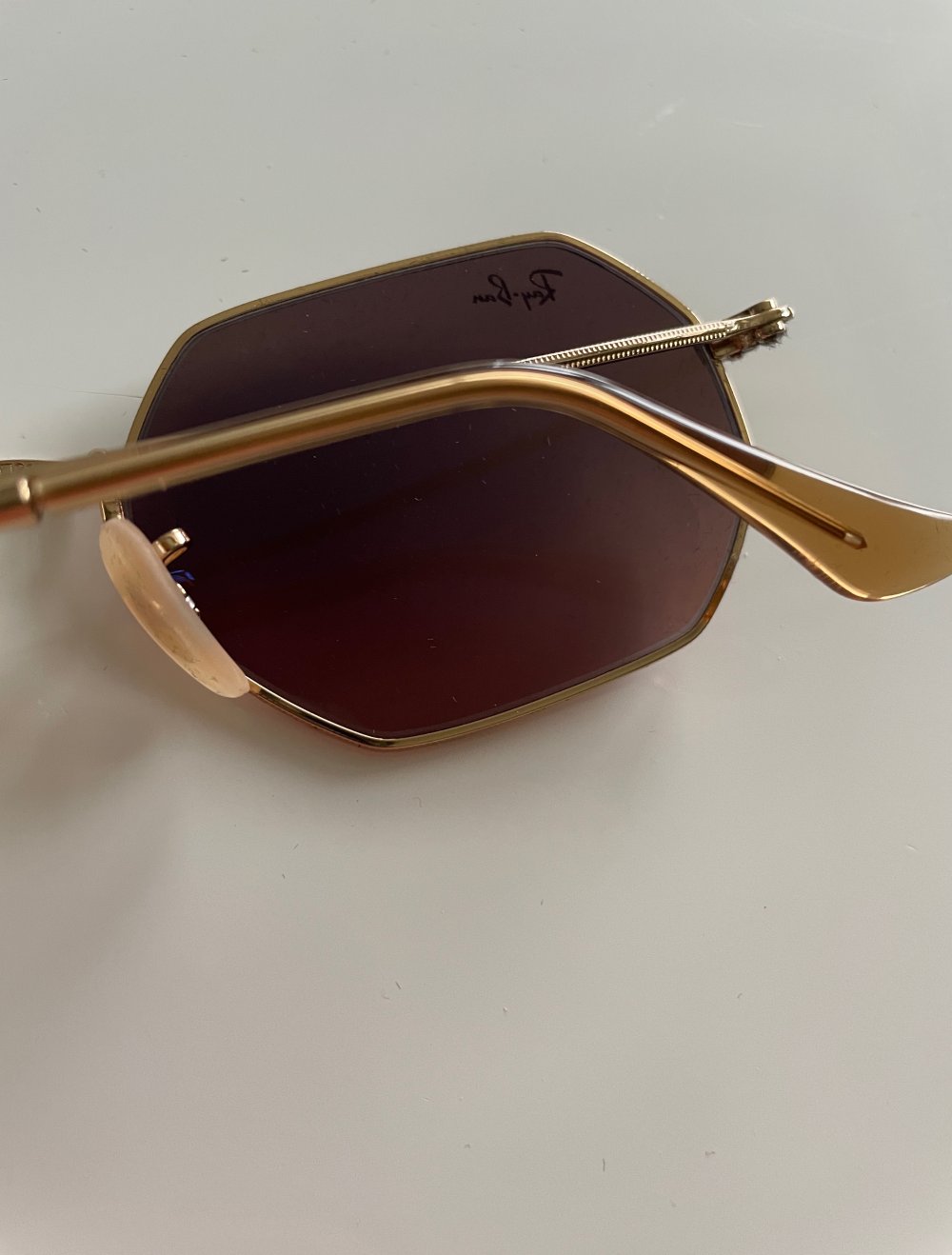 Ray ban Sonnenbrille octagonal Braun gold