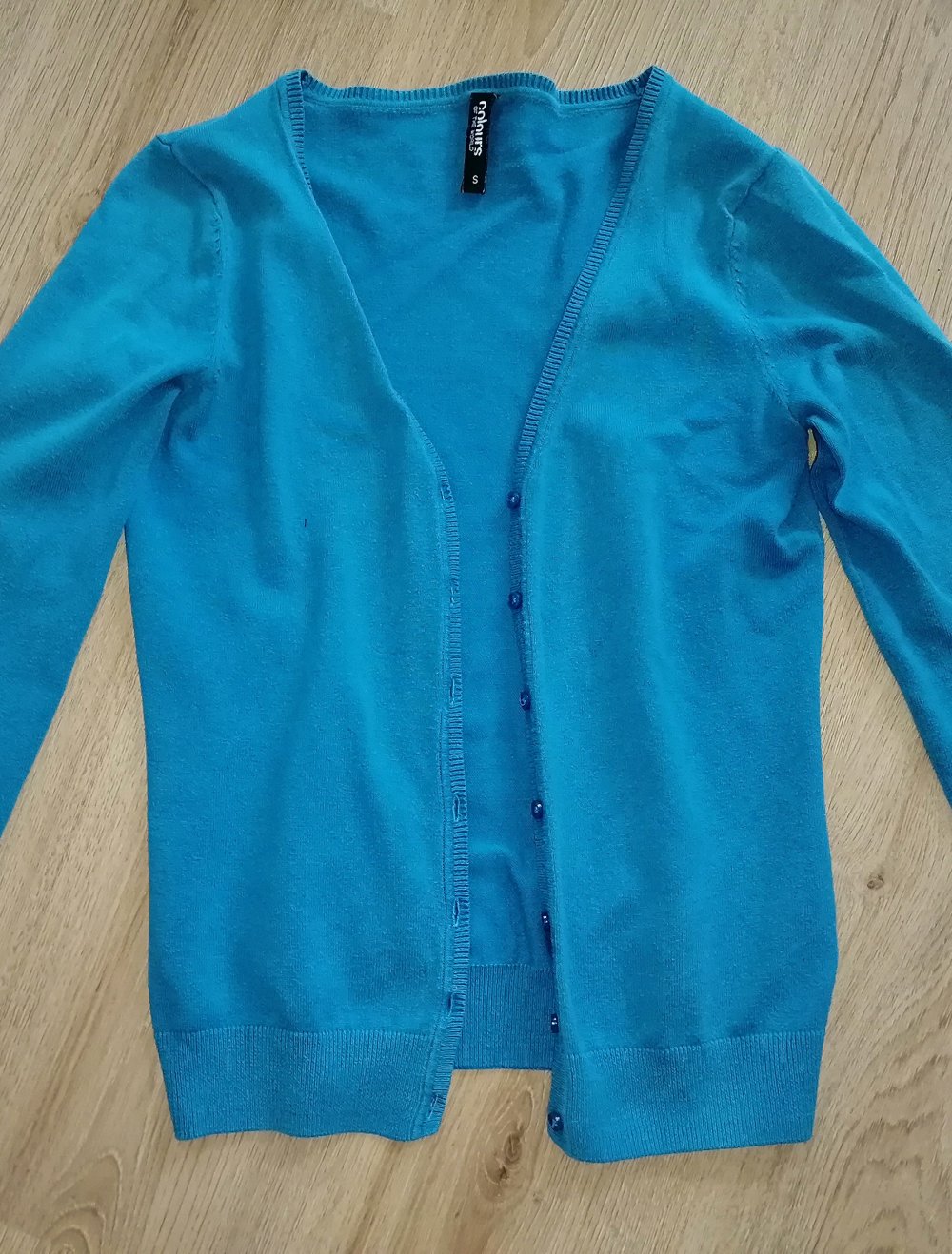 Blaue Strickjacke, Größe: S