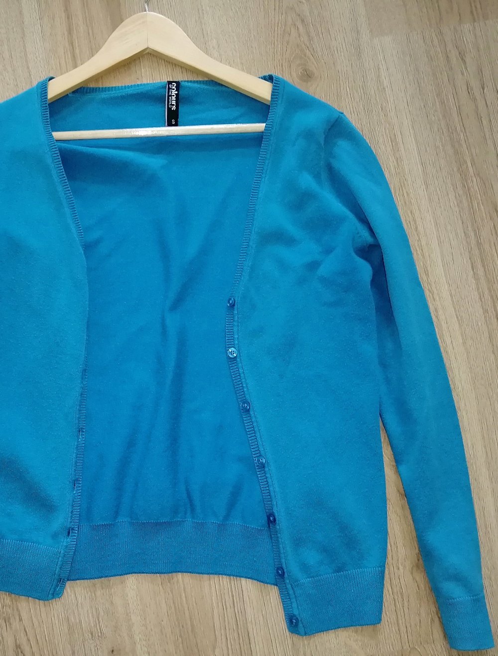 Blaue Strickjacke, Größe: S