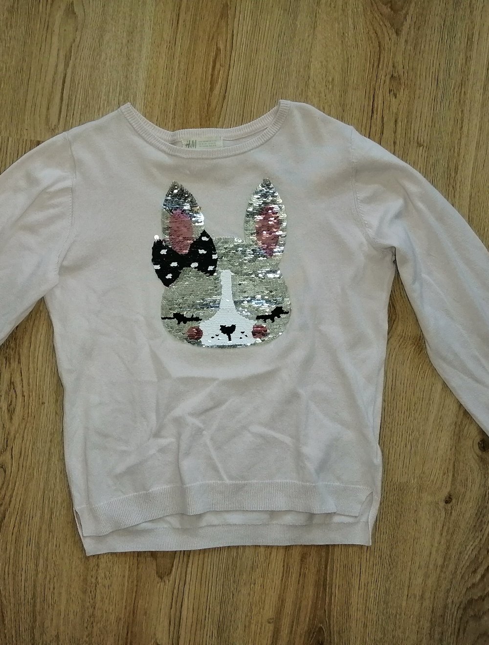 Palliettenpullover Hase