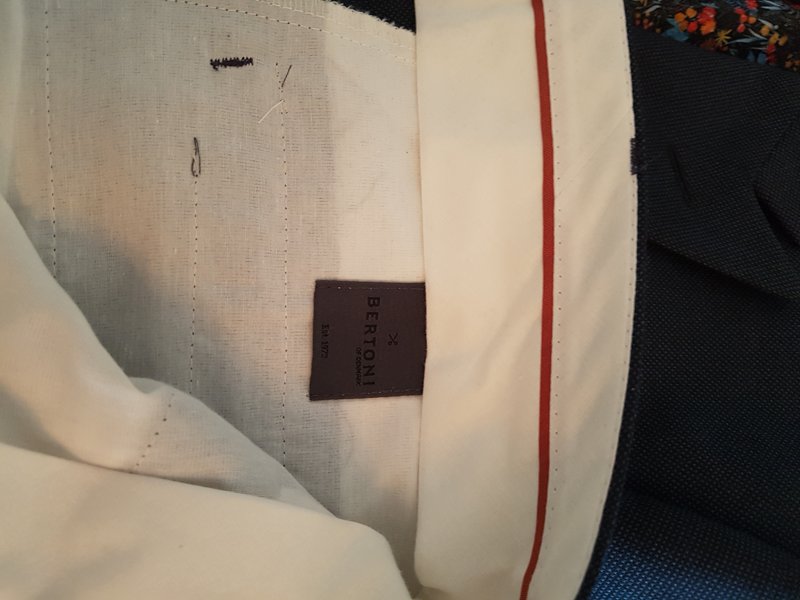 Bertoni Anzug Sakko Anzugshose Blau Gr. 48