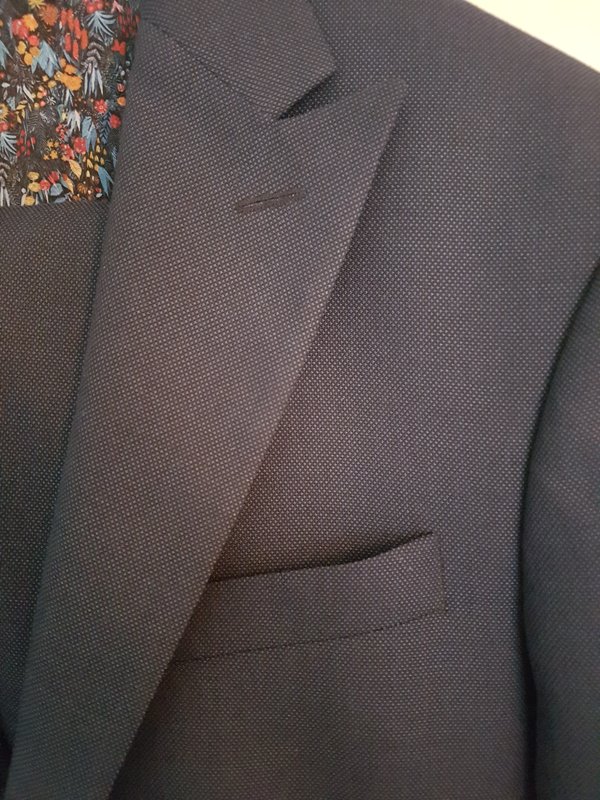 Bertoni Anzug Sakko Anzugshose Blau Gr. 48