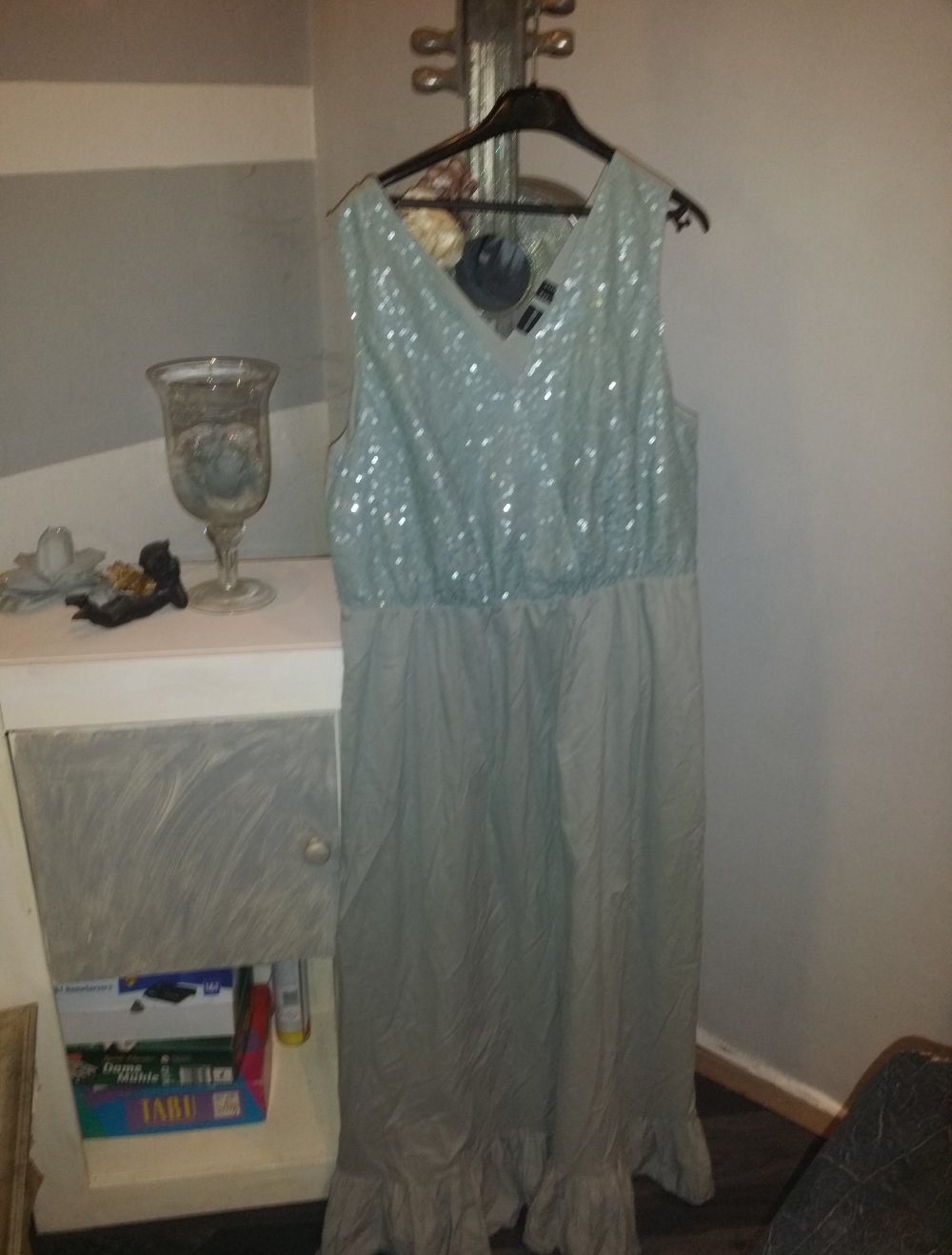maxi Kleid in Grau