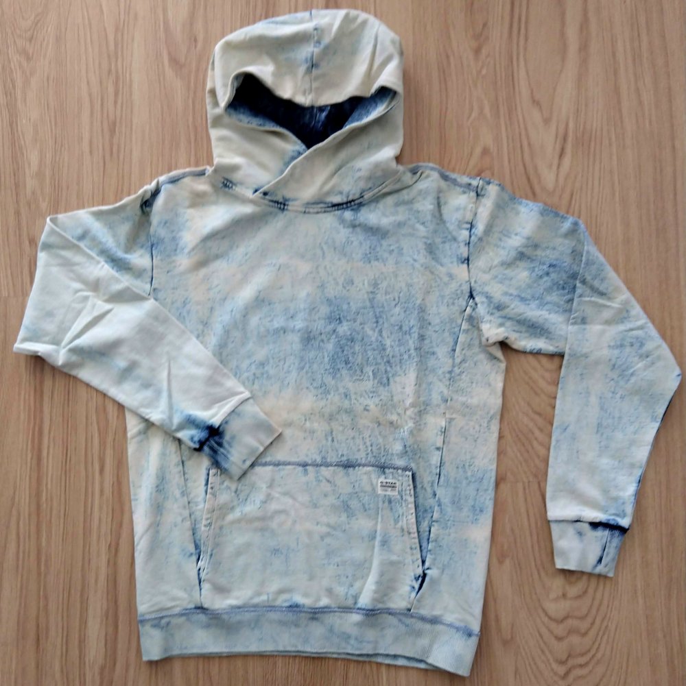 Omaros hooded Sweat (M), bleach aged | G-Star