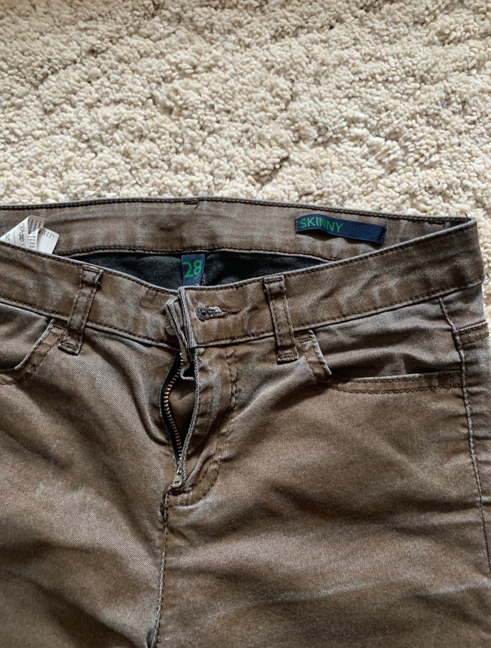 skknny jeans braun benetton