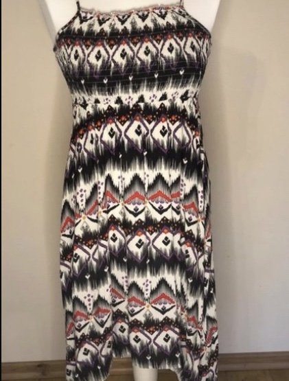 Träger-Kleid von C&A, Größe 164/S, bunt mit Muster