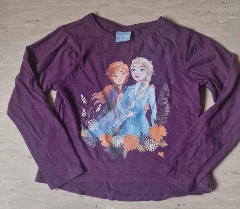 Anna und Elsa lila langarmshirt, eiskönigin longsleeve, frozen Langarmshirt/longsleeve Gr.98/104