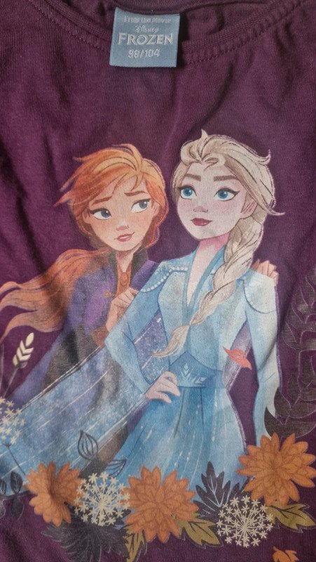 Anna und Elsa lila langarmshirt, eiskönigin longsleeve, frozen Langarmshirt/longsleeve Gr.98/104