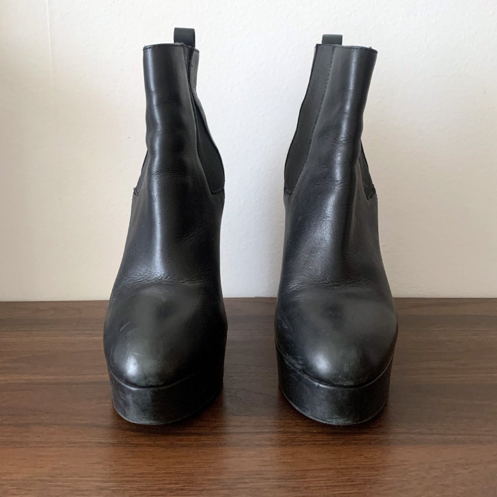 Plateau Stiefeletten schwarz, Grösse 38