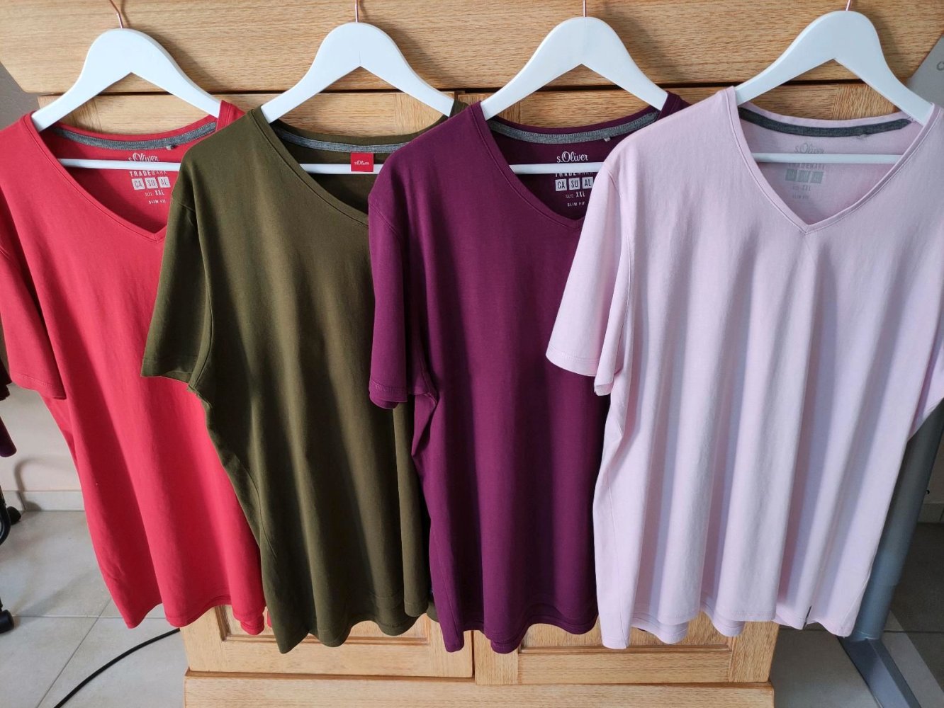 Neuwertige s.oliver Herren T-Shirts, xxl und/oder xxxl - slim fit - Preis pro Stück!