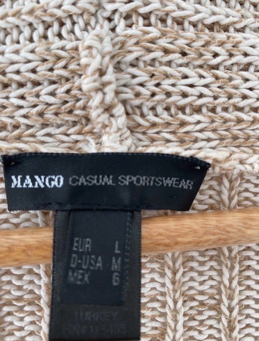 Mango Strickjacke Beige Gr.L
