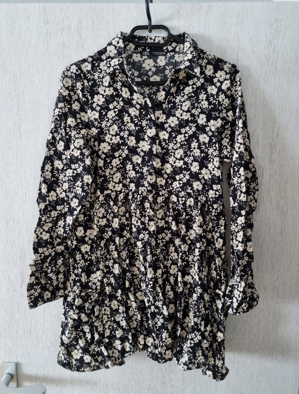 Zara Tunika Minikleid Gr. S Schwarz Weiß