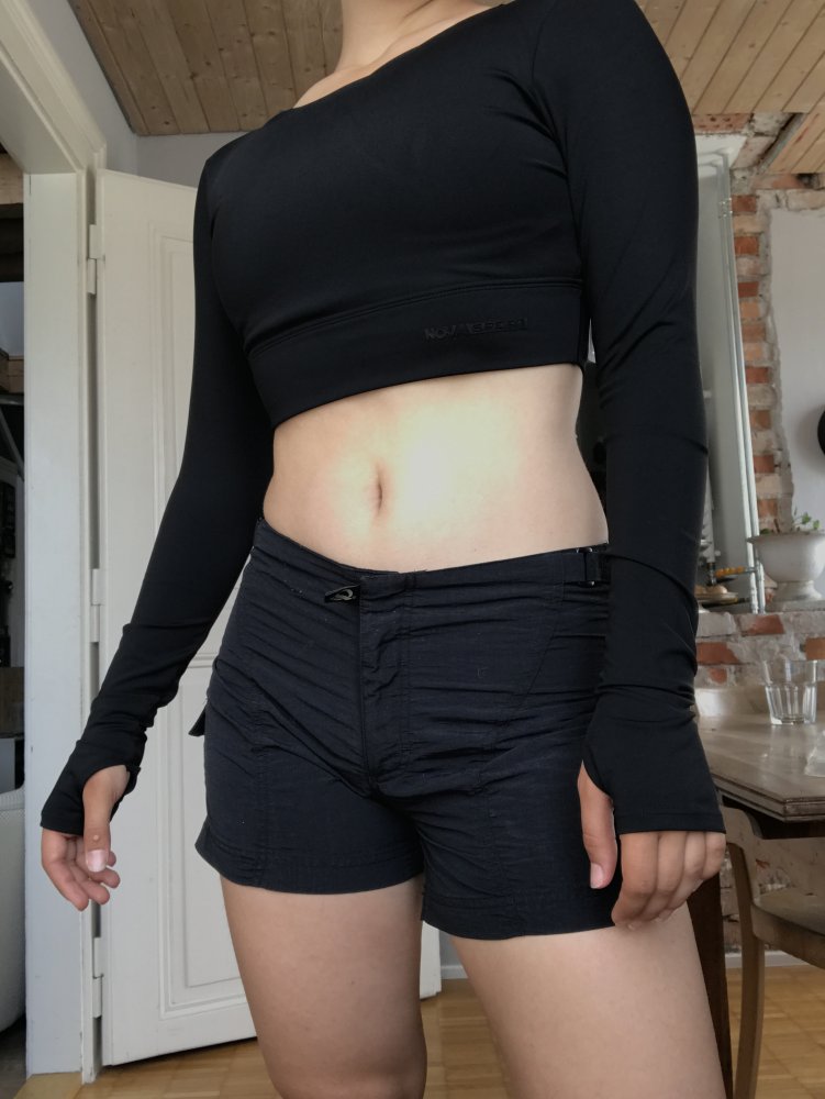 Langarm Crop Top