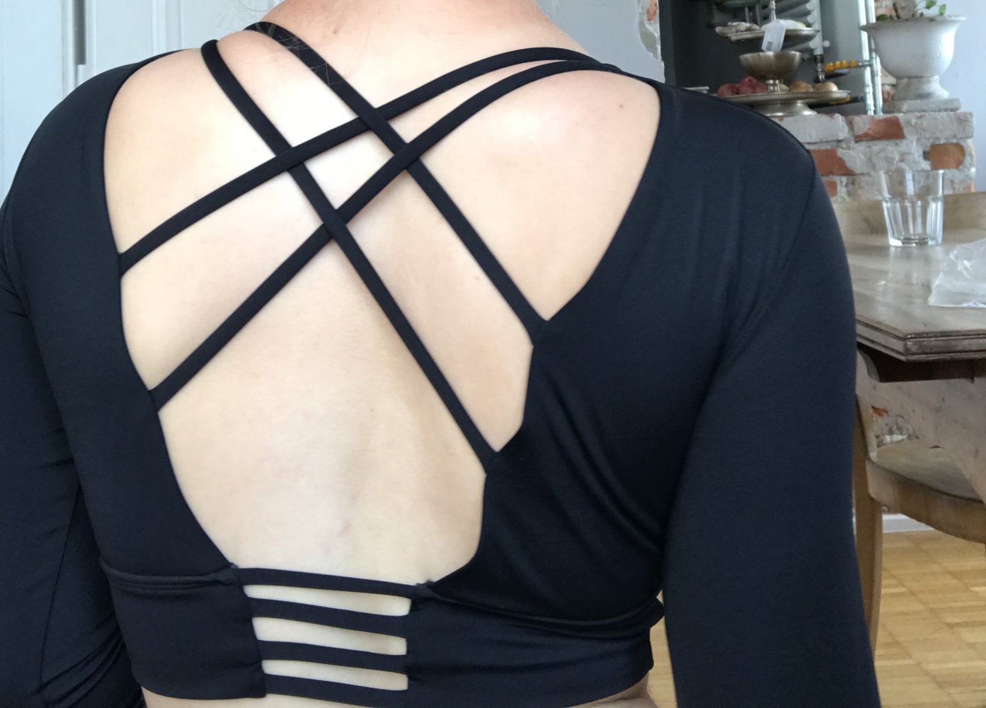 Langarm Crop Top