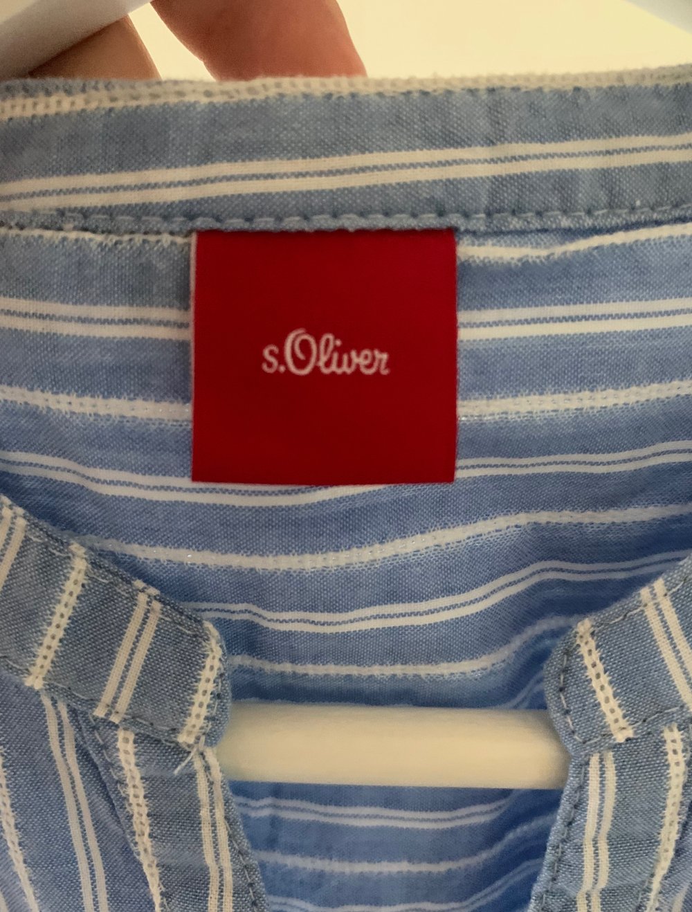 Blau-weiß gestreifte Bluse; Top, s.Oliver XS