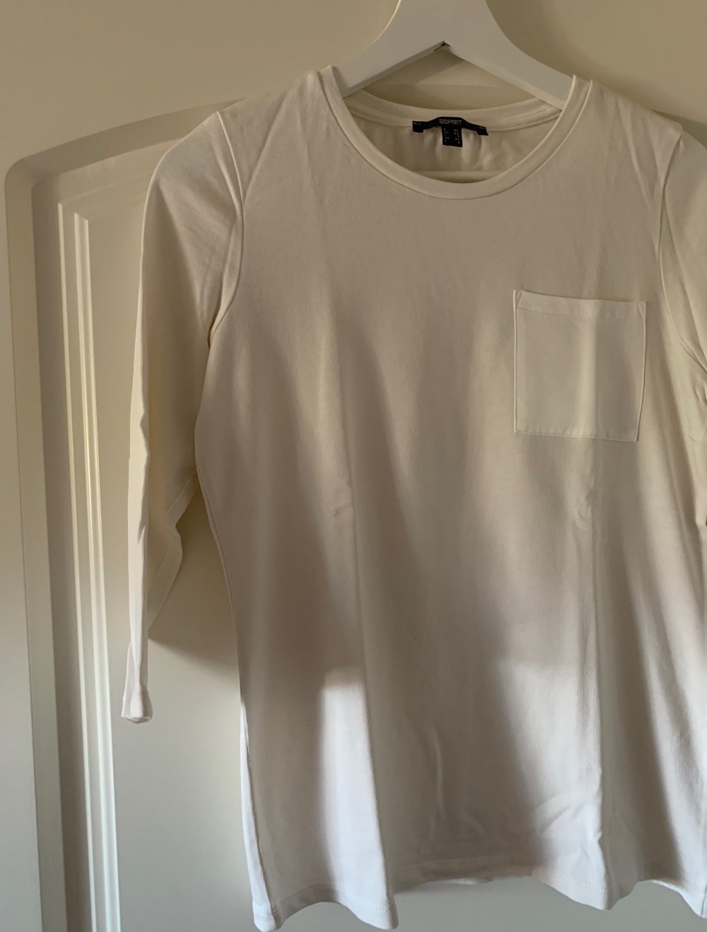 weißes Shirt, Dreiviertel Ärmel; Esprit Damen basic